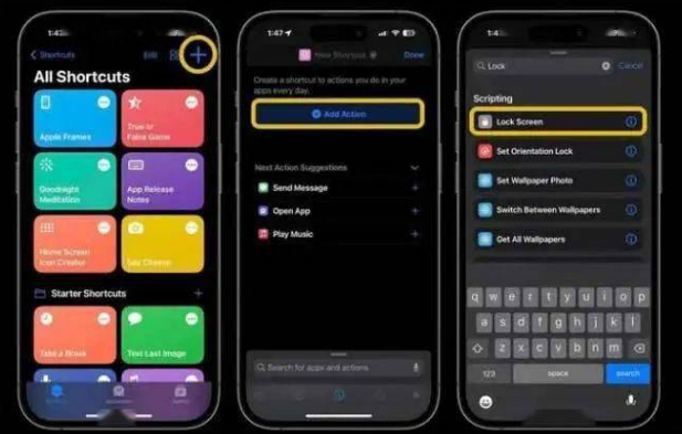 黔江苹果14锁屏维修店分享iPhone14升级iOS16.4后如何创建锁屏快捷方式 